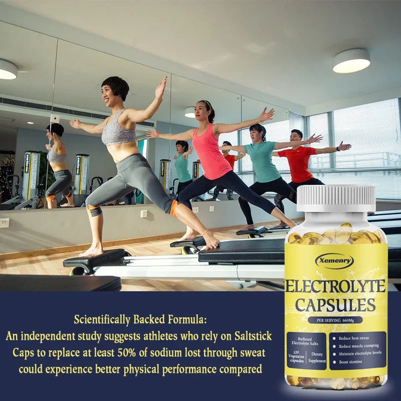 Premium Electrolyte Capsules - Salt Pills and Electrolytes for Leg Cramp Relief, Sports Recovery, Hiking Essentials Supplement